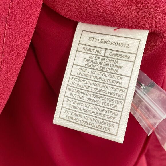 Cupcakes and Cashmere Perlanta Currant Red Satin Blouse Women's Size Medium M - Picture 9 of 10